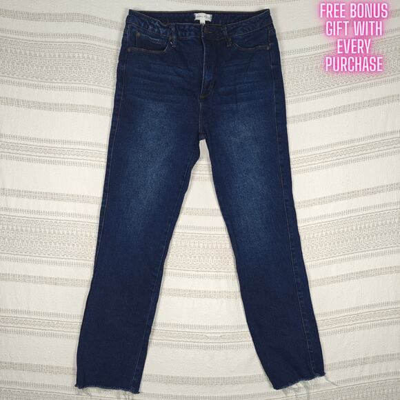 Kendall & Kylie High Rise Straight Leg Jeans Dark Wash Size 11/12 - Picture 1 of 10